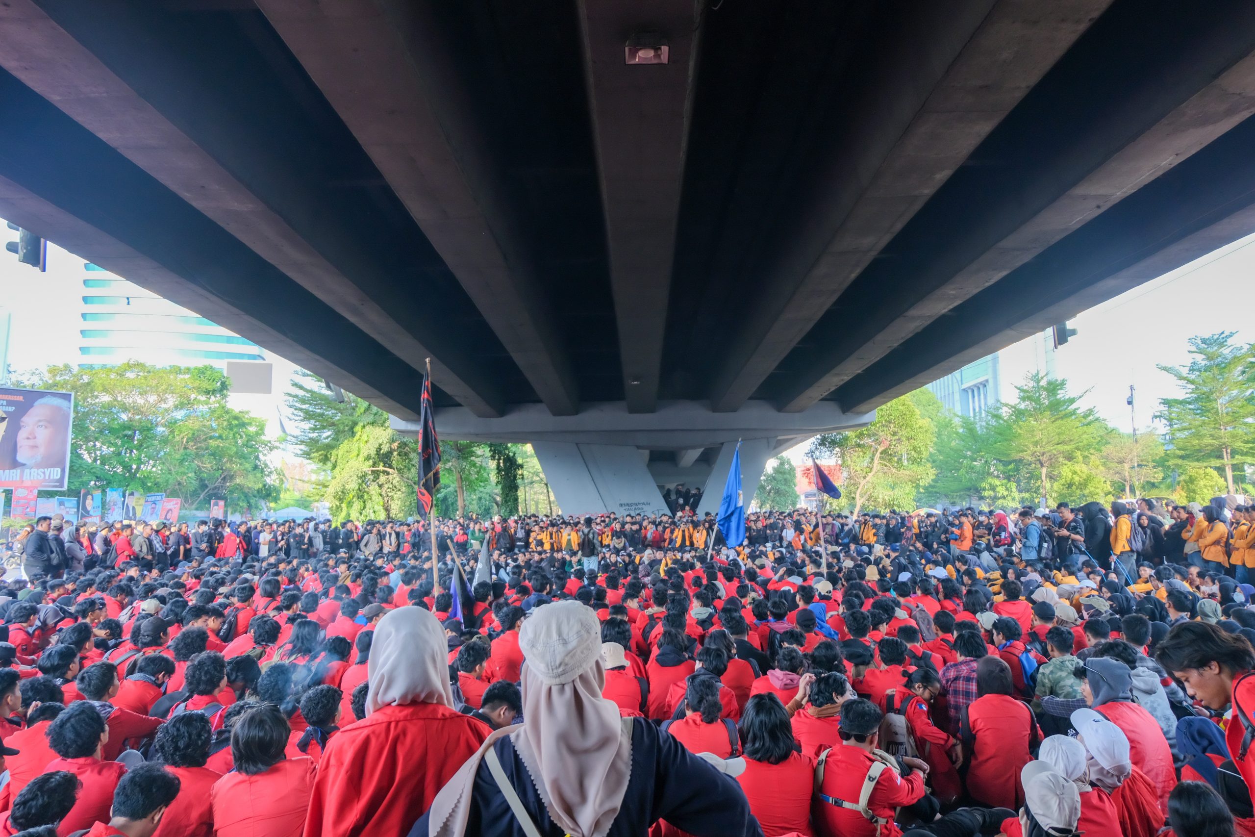 Aksi Tolak RUU Pilkada di Kota Makassar