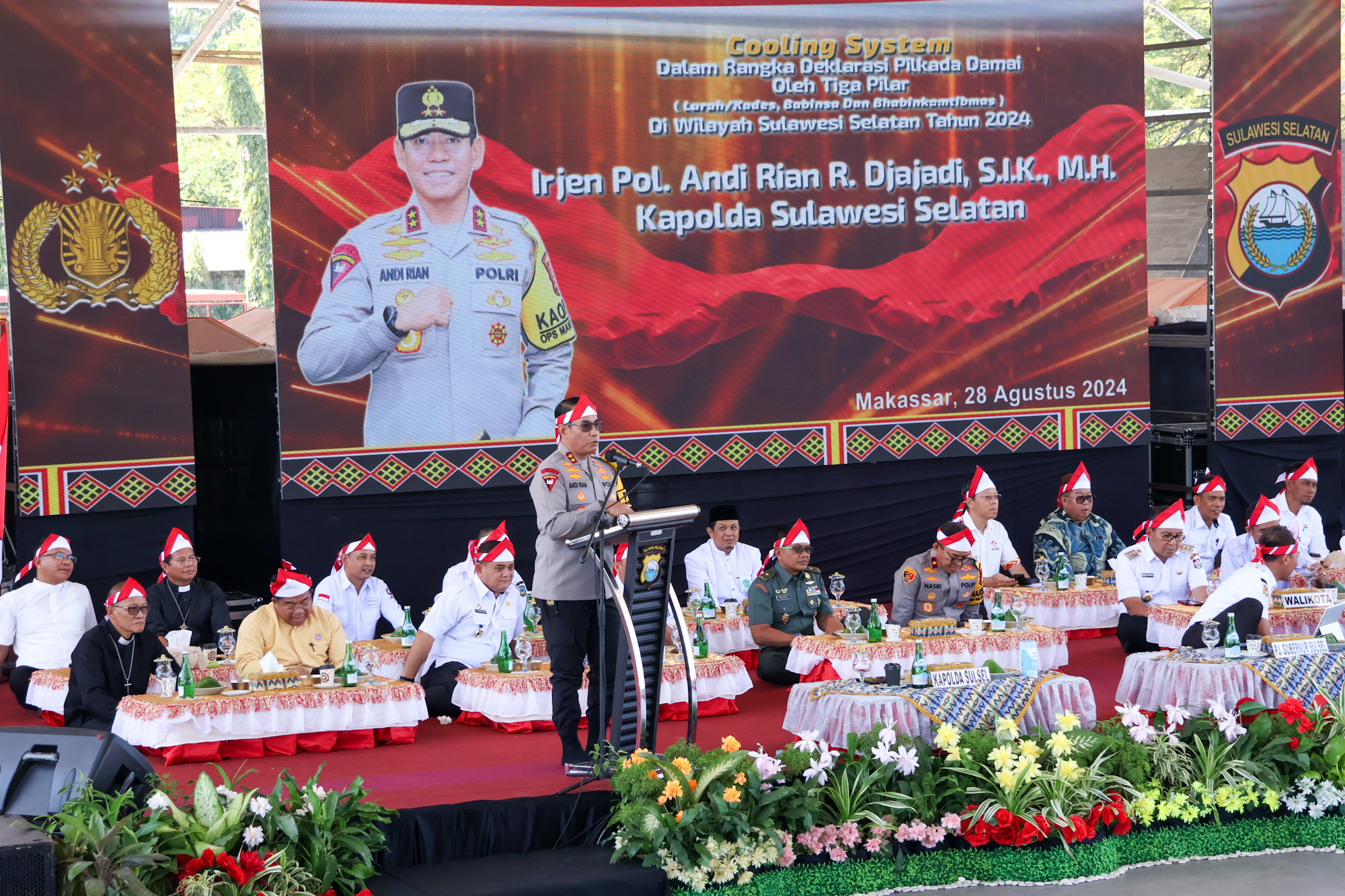 Deklarasi Pilkada Damai di Makassar, Tiga Pilar Bersatu untuk Pemilu Aman