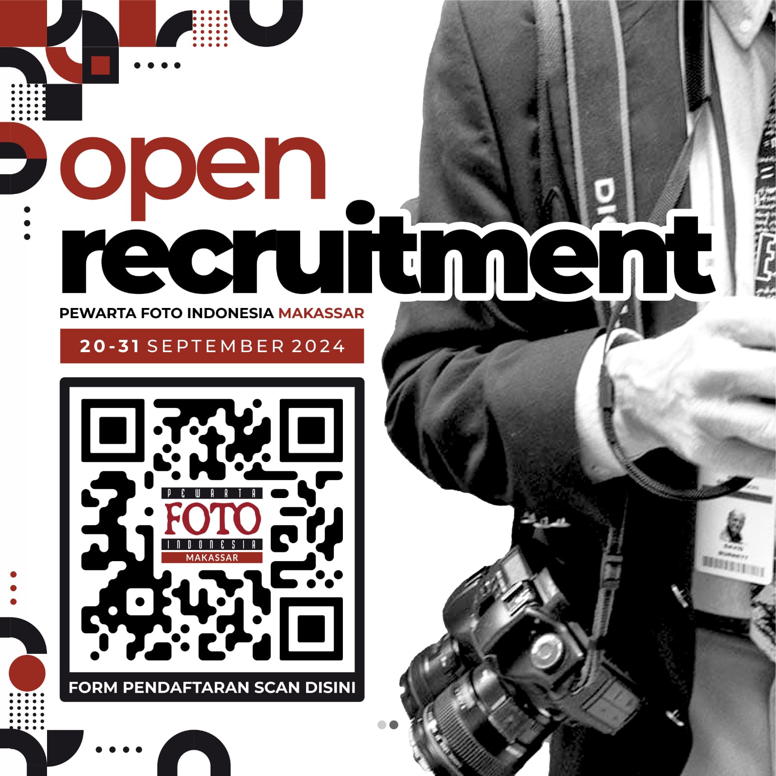 Open Recruitment Pewarta Foto Indonesia (PFI) Makassar Tahun 2024 Dibuka  Makassar