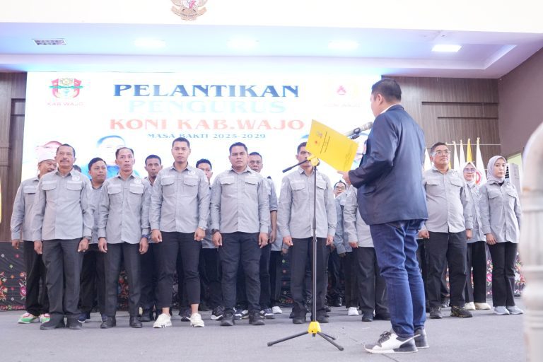 Pelantikan Pengurus KONI Kabupaten Wajo Masa Bakti 2025–2029