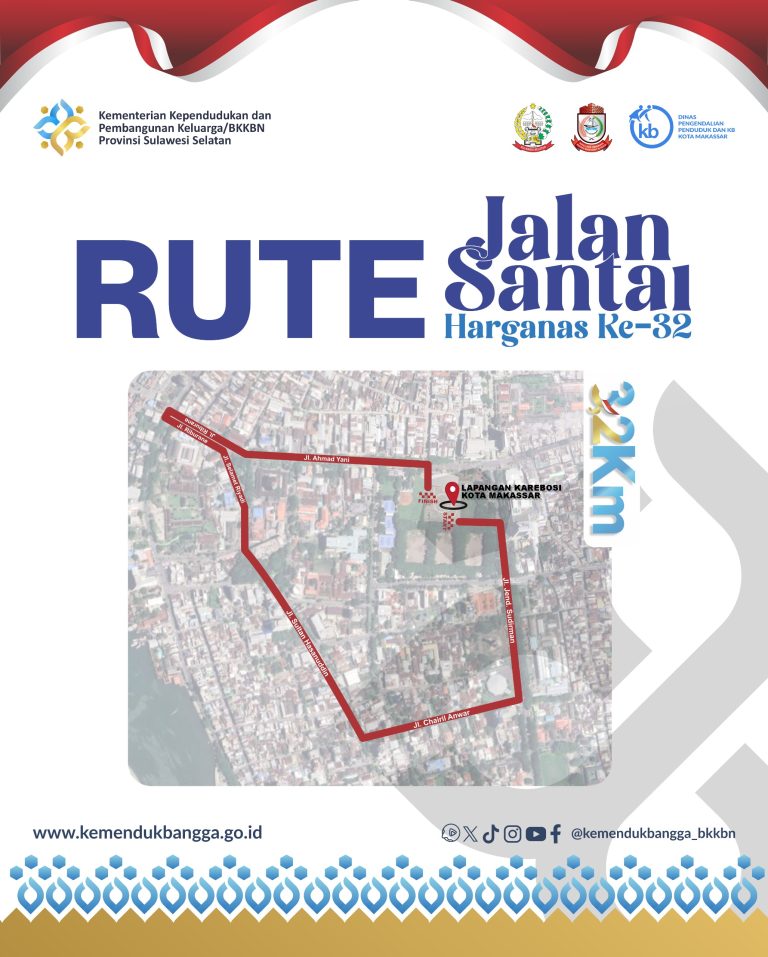 Jalan Sehat Meriahkan Harganas ke-32, Start-Finish di Lapangan Karebosi Makassar